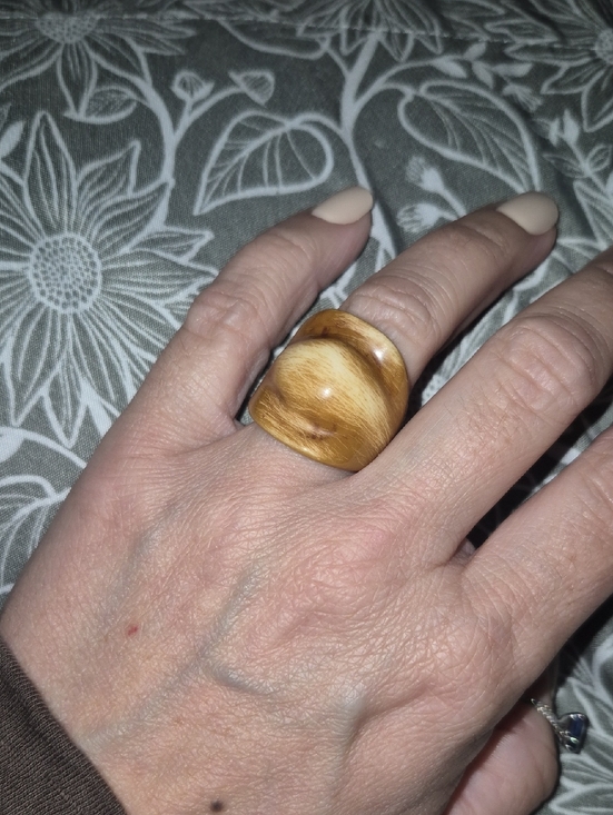 Source Unknown Jewelry - Honey Resin Dome Ring Warm Caramel Tone 7